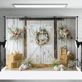 Lofaris Springtime Floral Door Decor Rustic Country Backdrop